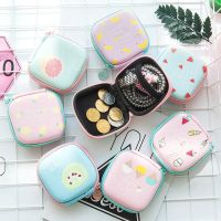 Cute Fruit Printing Mini Square Coin Wallet Storage Case Bag For Earphone Headphone SD Card (random)