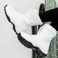 White Boots 2021 Women Winter Warm Snow Boots Shoes Waterproof Fur Lined Frosty Warm Anti-Slip Furry Ankle Shoes Outdoor Mujer