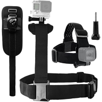 Bahu เทียมติดศีรษะ Tali Pergelangan Tanga Serasi dengan Gopro 1110987 65 Black4,DJI Osmo Action 3,Insta 360 ONE R,AKASO