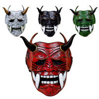 ปาร์ตี้ฮาโลวีนหน้ากากสยองขวัญ Hannya Face Masques คอสเพลย์ Japan S Noh Drama Latex คอสเพลย์ Props