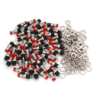 50Pcs PBS-110 7mm 2 Pin Momentary Self-Return OFF-MOM Normally Open Mini Push Button Switch