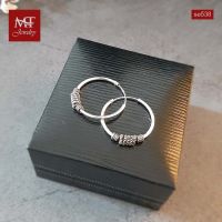 MT ต่างหูห่วงเงินแท้ ห่วง สไตล์บาหลี Solid 925 Sterling Silver Earrings (se538) MT Jewelry มณีธารา