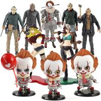 【Cw】11-25ซม. NECA Clown Texas ChainSaw Massacre สยองขวัญ Bishoujo Freddy Krueger Jason Good Guys Action Figure ของเล่นเด็กของขวัญ