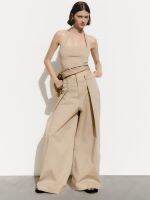 Zaraˉ 3067026 710 Casual Pants New Ladies High Waist Slender Loose Wide Leg Trousers 3067402 710