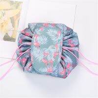 【CW】❆✓✲  Lazy Men Storage Printing Drawstring  Makeup Organizer Cosmetics Rolling Round Dustproof Cover