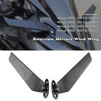 MKLIGHTECH For KAWASAKI Ninja 250 300 400 650 2019 2020 2021 Rearview Mirrors Wind Wing Adjustable Rotating Side Mirror Winglet