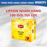 trà Lipton nhãn vàng 100 gói túi lọc
