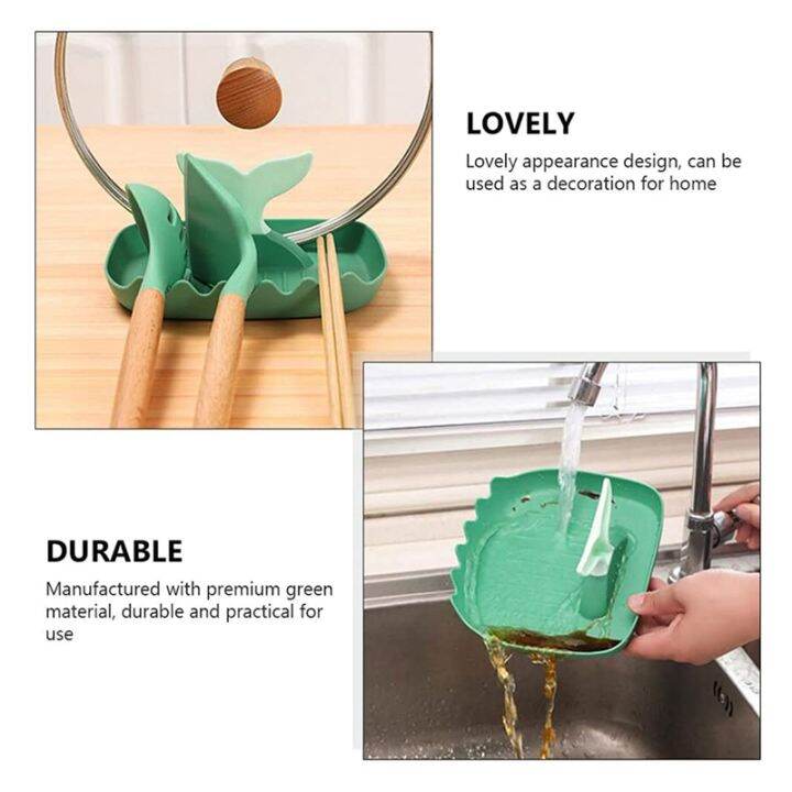 2-pieces-of-spoon-holder-and-lid-holder-bracket-rack-multifunctional-plastic-whale-tail-shaped-lid-tray-kitchen-tool