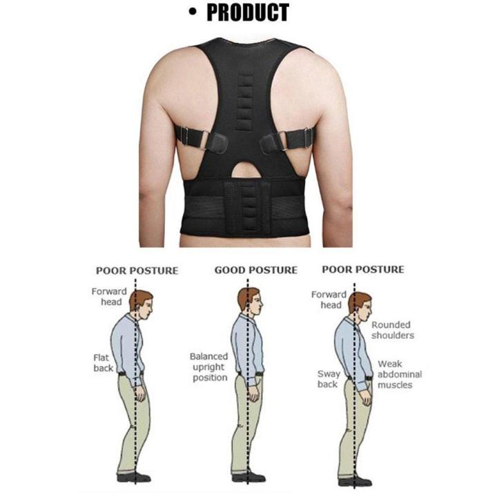Adjustable Magnetic Therapy Posture Corrector Brace Shoulder Back Support  Belt for Male Female Braces & Supports Belt