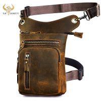 【CW】 Leather Men Design Classic Sling Multi-function Fashion Waist Pack Leg Drop 211-11