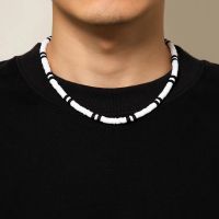 【DT】hot！ IngeSight.Z Color Soft Clay Beads Choker Necklaces for Men Minimalist Collar Jewelry Gifts