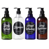 【CW】 500ml Bottle Dispenser Refillable Shampoo Shower Conditioner Plastic Bottles