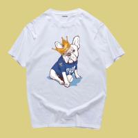 เสื้อยืด สกรีน ลาย white french bulldog พร้อมส่ง