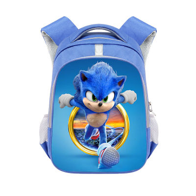 TOP☆Sonic The Hedgehog Boys Girls Cartoon Backpacks Backpack Schoolbag Elementary School Students Polyester Burden Relief Kindergarten Backpack