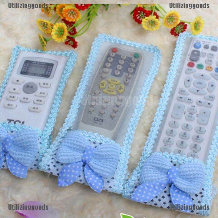 เคสรีโมทผ้าลูกไม้-กันฝุ่น-พร้อมโบว์-1-ชิ้น