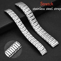 Stretch Expansion Stainless Steel Strap 14mm 16mm 18mm Milanese Metal Solid Watch Band Elastic Wristband Smart Watch Accessories Straps