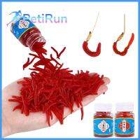 Petilrun 100ชิ้น/ขวดสมจริง Bream Trout Tackle Bloodworm เหยื่อล่อปลาหนอนเหยื่อตกปลาสีแดง