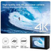 4K กล้องเพื่อการกีฬา1080P/30FPS WiFi 2.0มินิ170D กล้องแอคชั่นสำหรับกลางแจ้งอัจฉริยะความละเอียดสูงกันน้ำหมวกกันน็อค2023บันทึกวิดีโอ