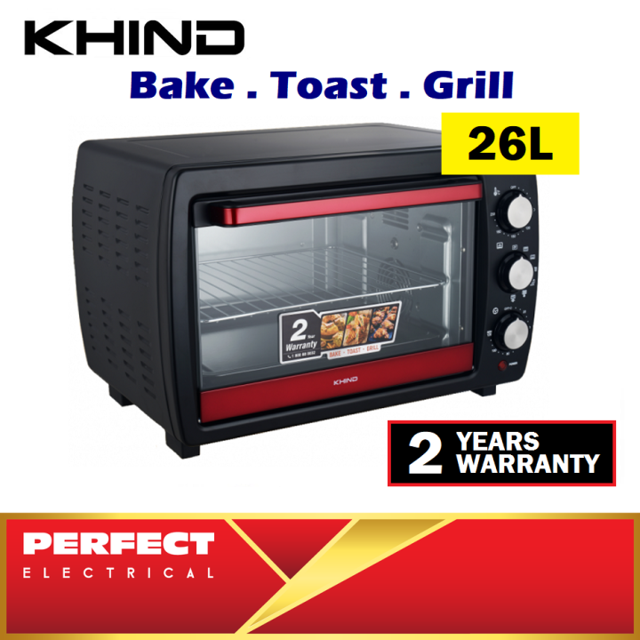 Khind 25l Electric Baking Oven Ot25b With Grill Function Ot 25b 2 Year Warranty Lazada 9190