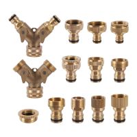 1/2 3/4 1 Threaded Brass Quick Connector M22/24 Nipple Fitting Garden Hose Quick Connect Faucet Adapter Water Hose Connector