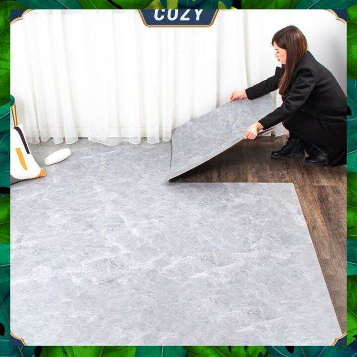 Marble Vinyl Tiles Floor Mat Stickers Waterproof Self Adhesive Tiles