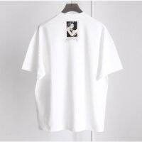 High Street JIL SANDER new loose tassel portrait patch casual short-sleeved round neck T-shirt