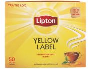 Trà đen túi lọc Lipton nhãn vàng hộp 100g  50 gói x 2g