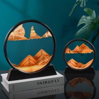 【CW】 Colorful Painting Hourglass Sandscape Led Table Lamp In Display Quicksand Picture