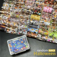 【YF】▧™∈  50 Rolls/Box Foils for Floral Transfer Paper Stickers Xams Set Nails Decorations