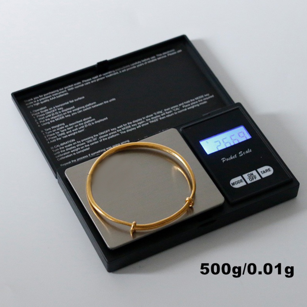 500g X 0.01g Mini Digital Jewellery Pocket Scale/Penimbang Digital/Penimbang Emas/Penimbang Batu Permata/Timbang