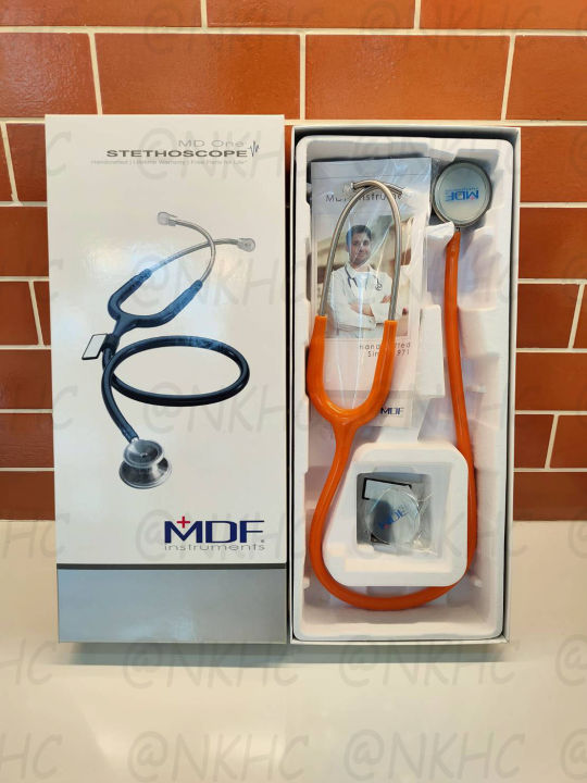 หูฟังทางการแพทย์-stethoscope-ยี่ห้อ-mdf777-md-one-สีส้ม-color-vitamin-mdf777-27-สำหรับผู้ใหญ่