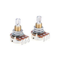 Musiclily Pro Brass Thread Mini Metric Sized Control Pots A25K Aduio Taper Potentiometers for Guitar (2 Pieces)