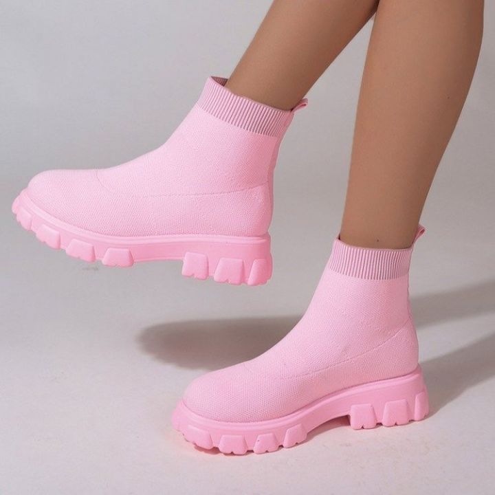 lal-รองเท้าบู้ทกีฬาสำหรับผู้หญิง-รองเท้าบู้ทกันฝนบินได้รองเท้าหัดเดิน