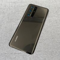 P40 Pro อะไหล่ฝาหลังกระจกแผงปลอกหุ้มช่องหลังอะไหล่สำหรับ P40pro Huawei พร้อมสติกเกอร์เลนส์กล้องถ่ายรูป