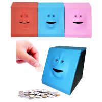 《Huahua grocery》 Z20 Face Money Pot Face Bank Money Safe Box Piggy Banks Eats Sensor Coin Box For Money Saving Creative Safe Piggy Bank Kids Giftเงินและธนาคาร