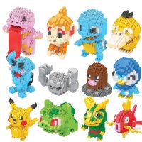 41 Styles Of Pokemon Small Building Blocks Cartoon Pikachu Animal Mini Model Puzzle Game Graphic Pokemon Toy Christmas Gift