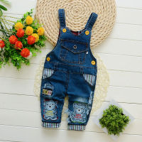 IENENS Baby Overalls Toddler Boys Jeans Pants 0-3 Years Dungarees Infant Bottoms Spring Autumn Girl Clothes Cartoon Jumpsuit