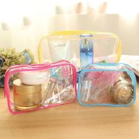 3 Size Makeup Bags Travel Wash Bag Clear PVC Organizer Toiletry Zipper Bag M