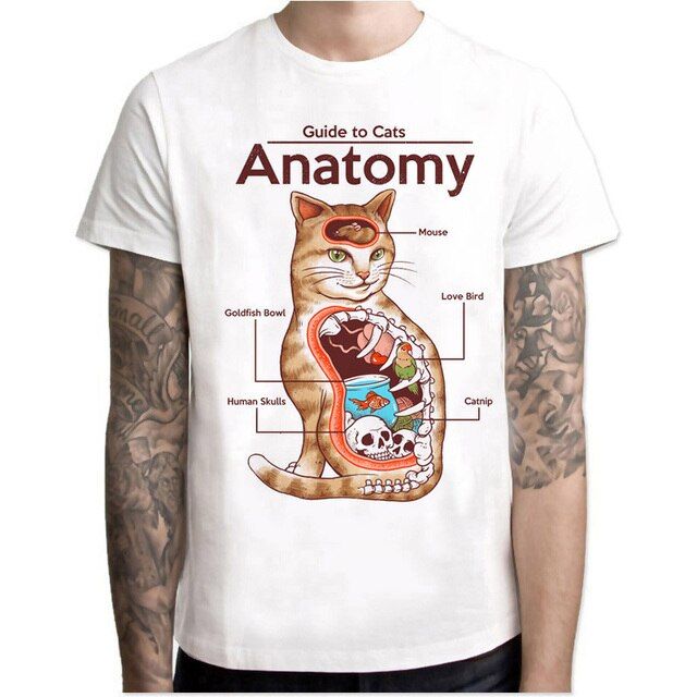 anatomy-of-a-cat-tshirt-funny-new-short-t-tshirt-streetwear-men-clothing