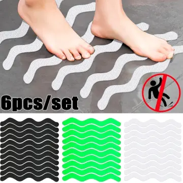 12pcs Anti Slip Strips Shell-shaped Shower Self-Adhesive Stickers Non Slip  Bath Safety Strips Bathtub