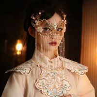 1PC หน้ากากหรูหราสำหรับใบหน้าผู้หญิงแฟชั่น Masquerade พู่หรูหราหน้ากากโลหะผสม Face Decorationg Vintage Drag Party เครื่องประดับ