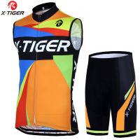 X-Tiger ชุดเจอร์ซีย์นักปั่นแขนกุด,เสื้อผ้าสำหรับปั่นจักรยาน MTB เสื้อผ้าปั่นจักรยานโพลีเอสเตอร์100%