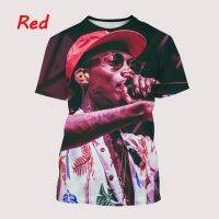 2023 Customized Fashion Summer New Star Wiz Khalifa 3D Printing  Casual T-shirt Short-sleeved Fun Trend Short-sleeved Top T-shirt，Contact the seller for personalized customization