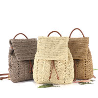 ผู้หญิงฟางกระเป๋าเป้สะพายหลังฤดูร้อน Boho โบฮีเมียนกระเป๋าสะพายกลวง Hobo โครเชต์ผู้หญิงกระเป๋าเดินทางสำหรับผู้หญิงถักกระเป๋าเป้สะพายหลังชายหาด