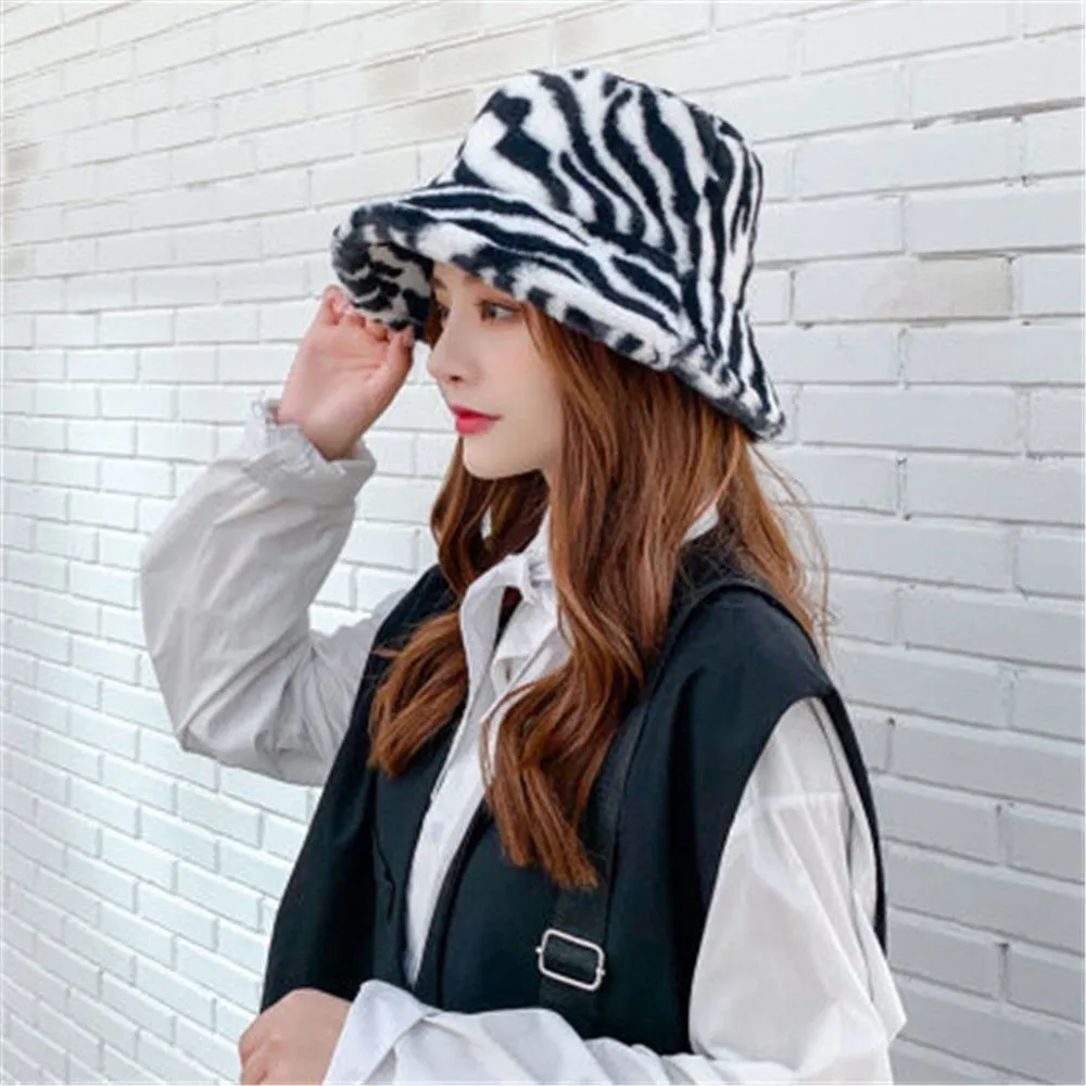 Faux Fur Bucket Hat Outfit For Fall FashionActivation Korean Winter Outfits,  Korean Street Fashion, Outfits With Hats | Fashion Autumn Winter Women Faux  Fur Bucket Hat, Soft Warm Fishing Cappink Blue |