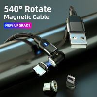 540 Rotate Magnetic USB C IPone Cable Micro USB Cable For iPhone 14 13 X 7 8s Pro Max Samung S20 21 Xiaomi Huawei Charger Cord Cables  Converters