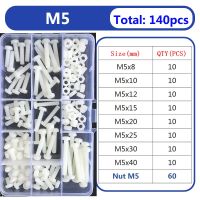 M2 M4 M3 M2.5 M5น็อตสกรูไนลอนสีขาวชุดเครื่องซักผ้าไนล่อนพลาสติก Phillips ฉนวนหัว Countersunk กระทะข้ามสลักเกลียวกลม