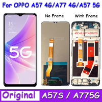 6.56 ต้นฉบับสำหรับ Oppo A57 A77 4G/5G CPH2387 CPH2385 PFTM20 2022 CPH2339 A57S แอลซีดีแสดงผลหน้าจอ + ชิ้นส่วนทดแทนการกำหนดตำแหน่งหน้าจอสัมผัส