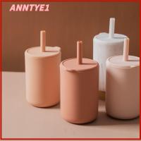 ANNTYE1 160ml มี5สี ถ้วยหัดดื่มสำหรับเด็ก ซิลิโคนทำจากซิลิโคน ถ้วยดื่มฟาง แบบพกพาได้ ขวดนมเพื่อการเรียนรู้สำหรับเด็ก เครื่องใช้สำหรับโต๊ะอาหารสำหรับเด็ก