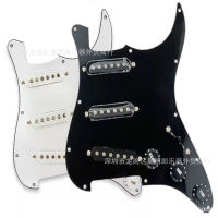 Prewired Pickguard Schrauben ชุดโมเดลที่ระลึกคลาสสิก Prewired โหลด SSS Pickguard Alnico V Pickups ใน60S สำหรับ Fender ST กีตาร์